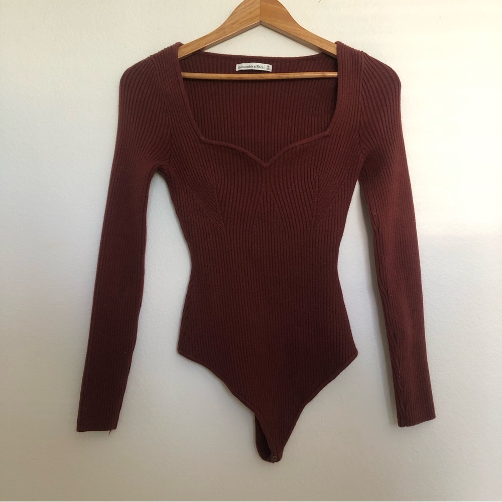 Abercrombie & Fitch Sweetheart Knit Sweater Bodysuit